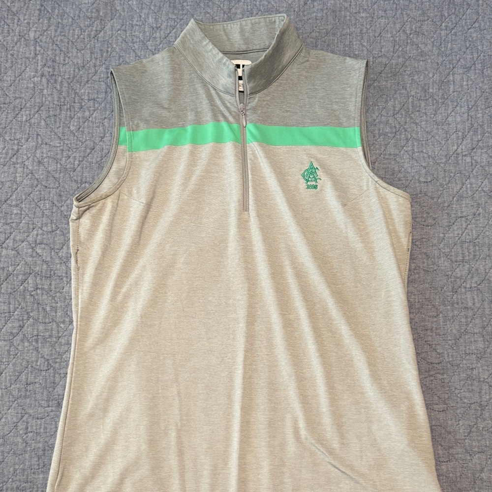 Footjoy golf polo Gray and Green Sleeveless Women's Top size small